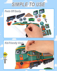 Aowplc Train Stickers classroom group activities showcase teamwork through sticker builds.