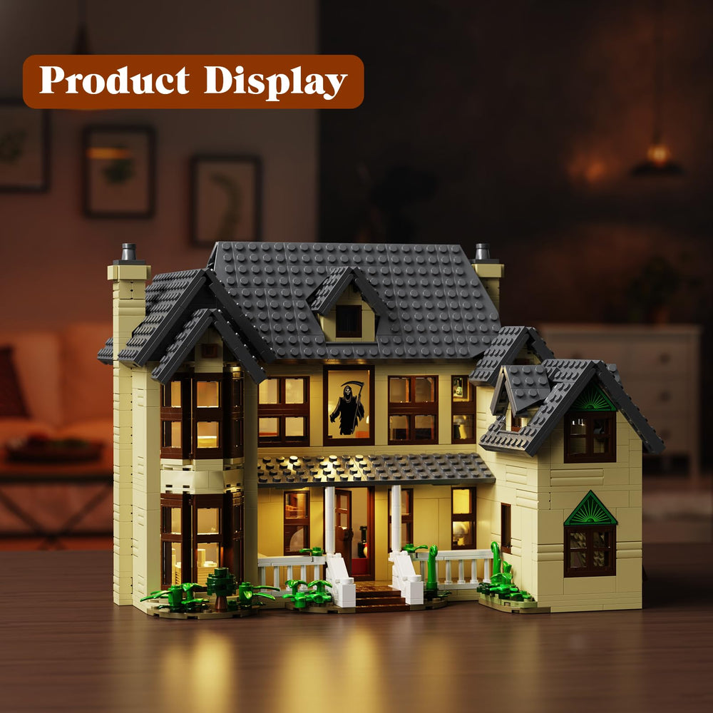 AOXEKBOLO horror house with LED lighting and USB power option