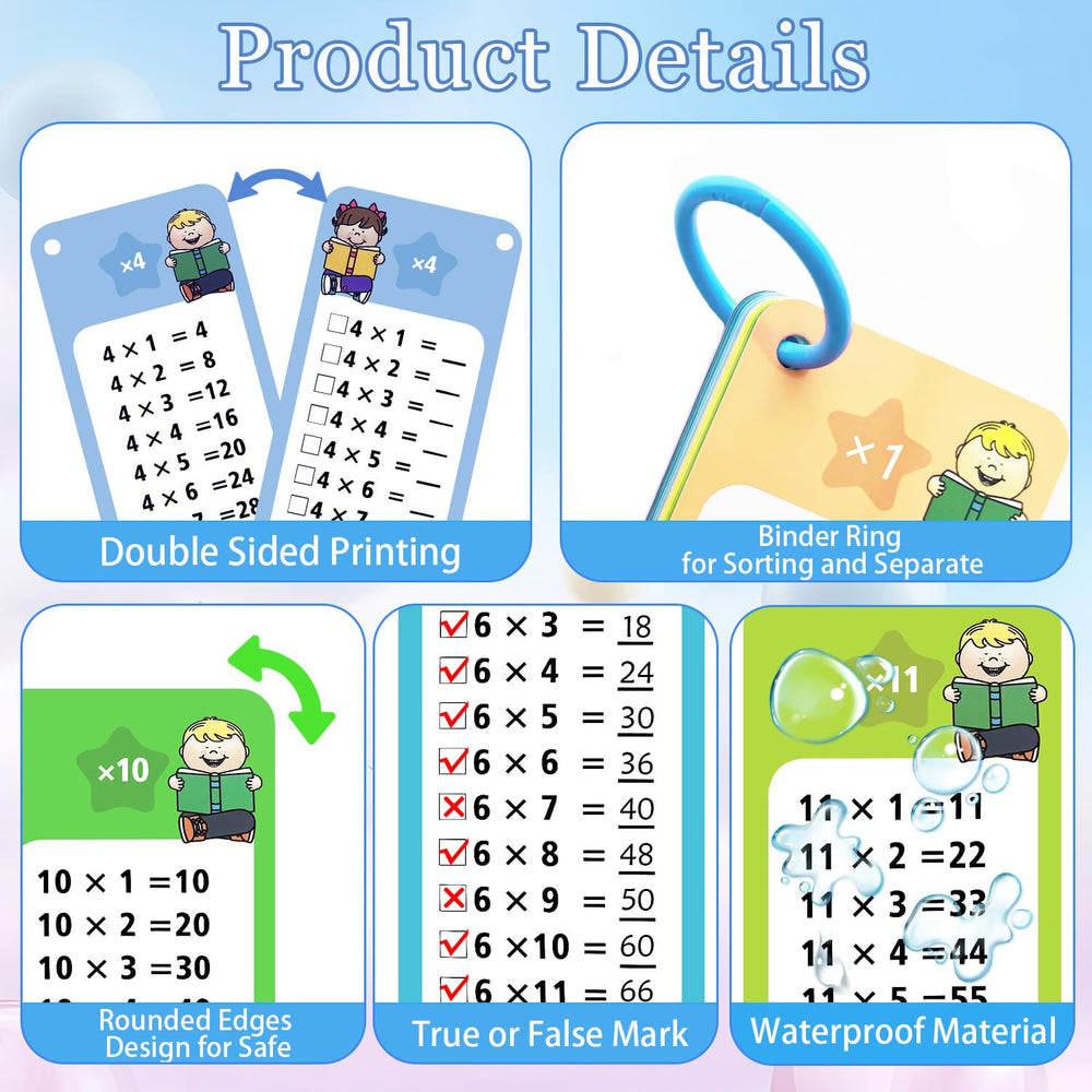 Aozlgfri binder ring keeps flashcards organized for quick review.