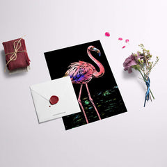 AP ARTSPER flamingo design scratch art sparks color exploration