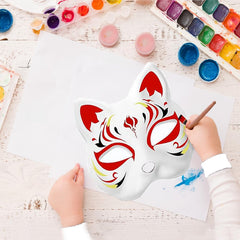 Apettoey Therian white cat mask fits kids and adults for versatile costumes.