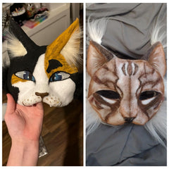Apettoey Therian white masquerade mask enhances Halloween celebrations.