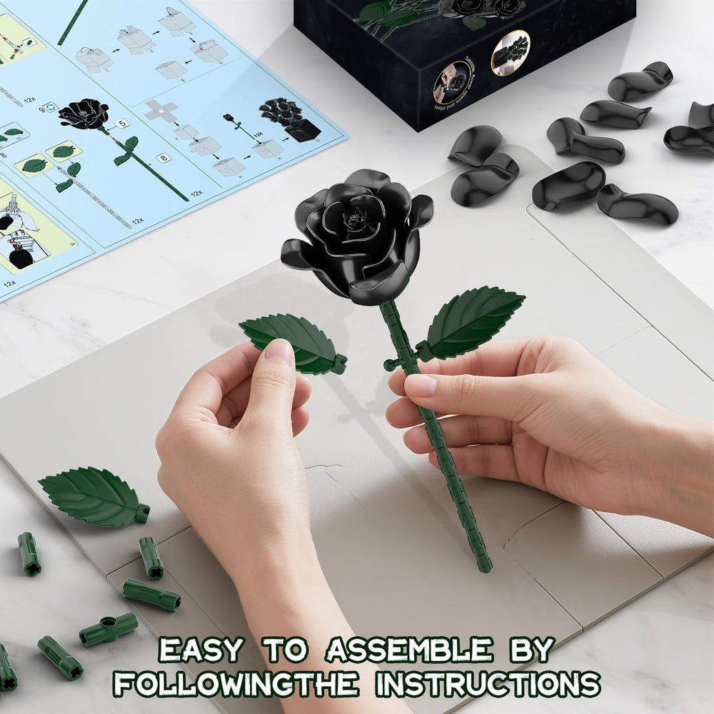 aphaio Black Rose Bouquet blocks on display as gothic-inspired home decor.