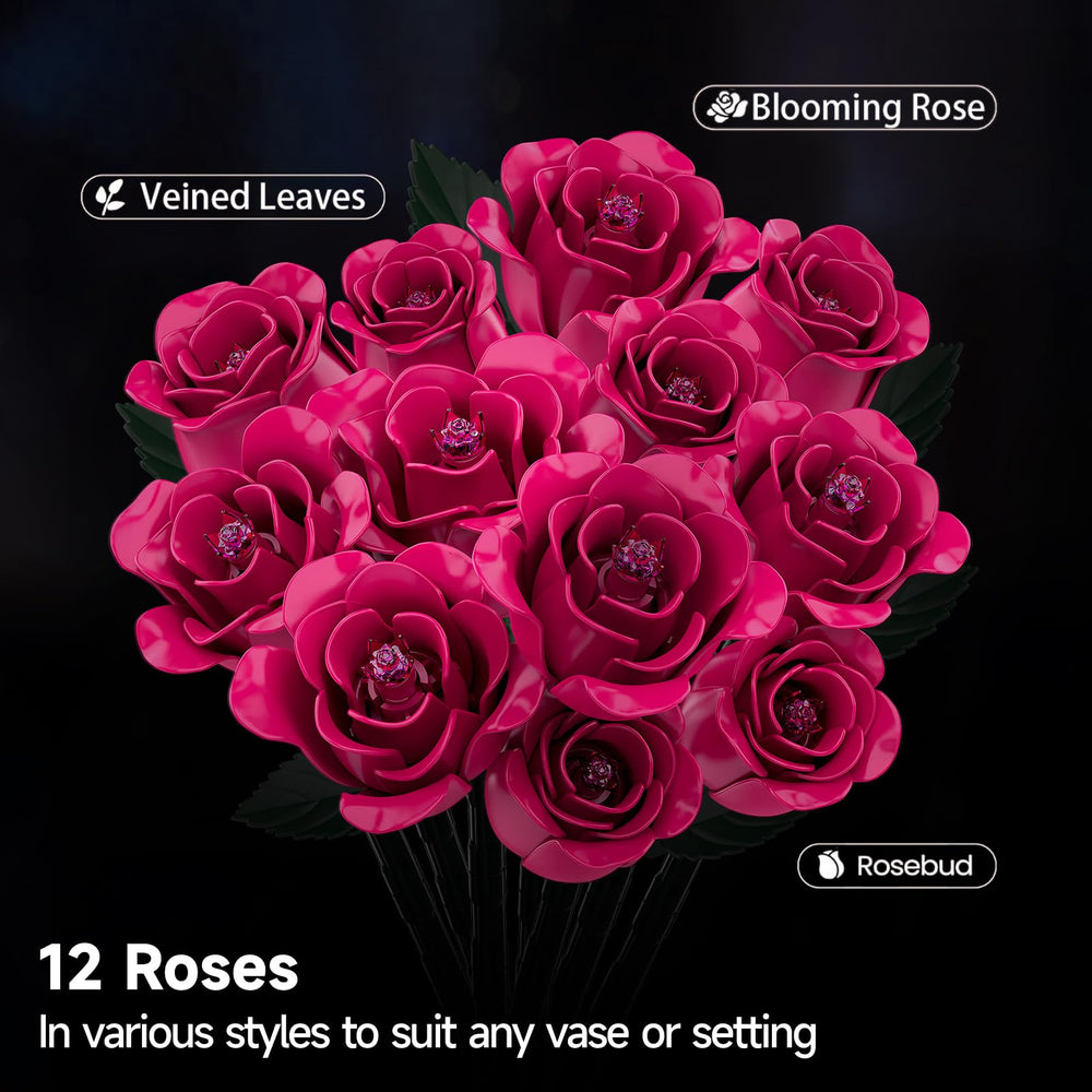 aphaio pink rose twist and bloom assembly enabling creative layouts