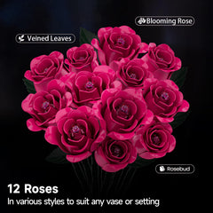 aphaio pink rose twist and bloom assembly enabling creative layouts