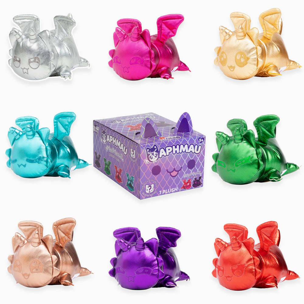 Aphmau Dragon MeeMeow Amethyst Dragon plush, soft and cuddly for playtime.