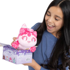 Aphmau MeeMeow Ice Cream Neapolitan Cat plush cute display piece.