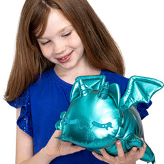 Aphmau MeeMeows 11-inch dragon plush, glittering eyes add personality.