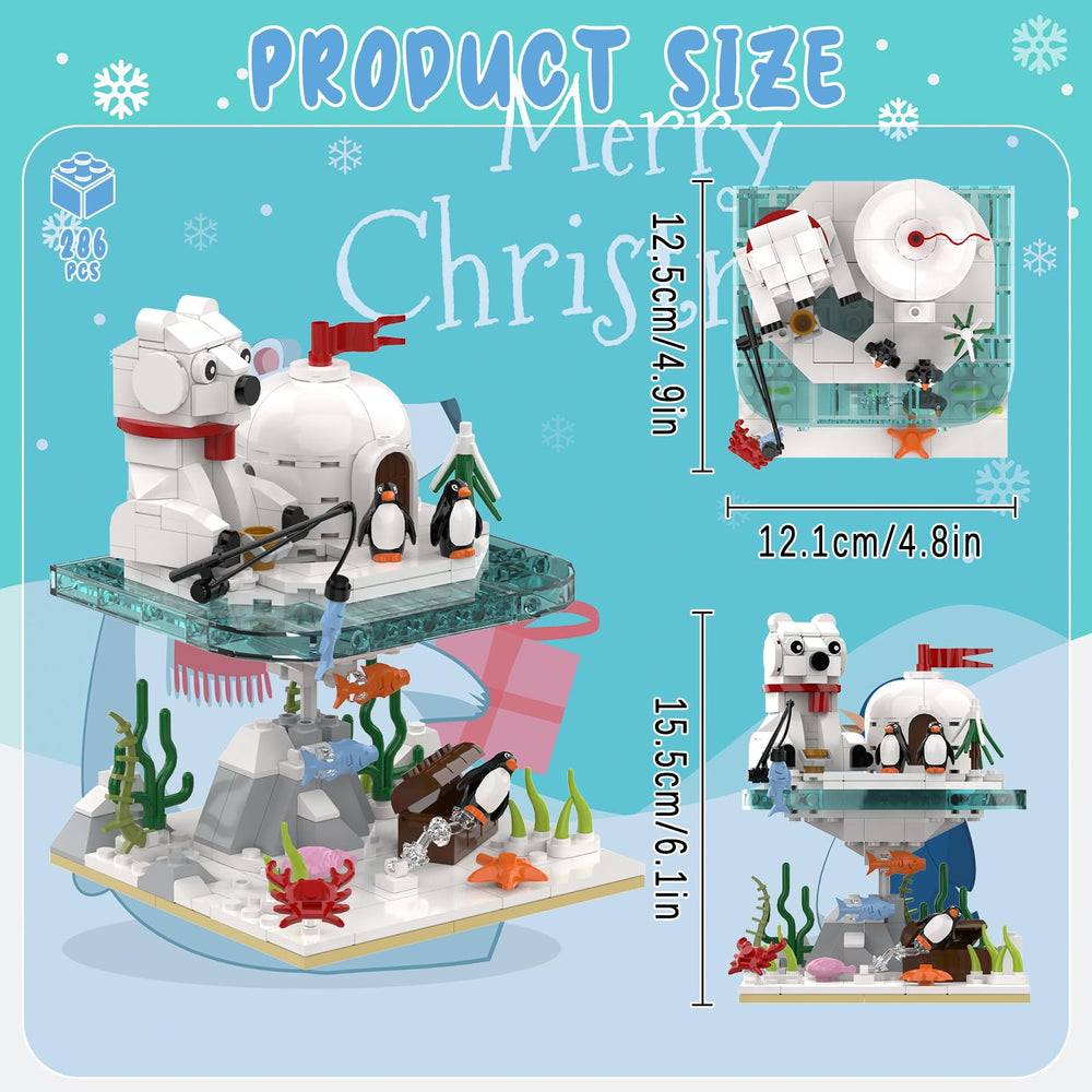 Aphpaio ice igloo with penguins creates cozy winter storytelling.