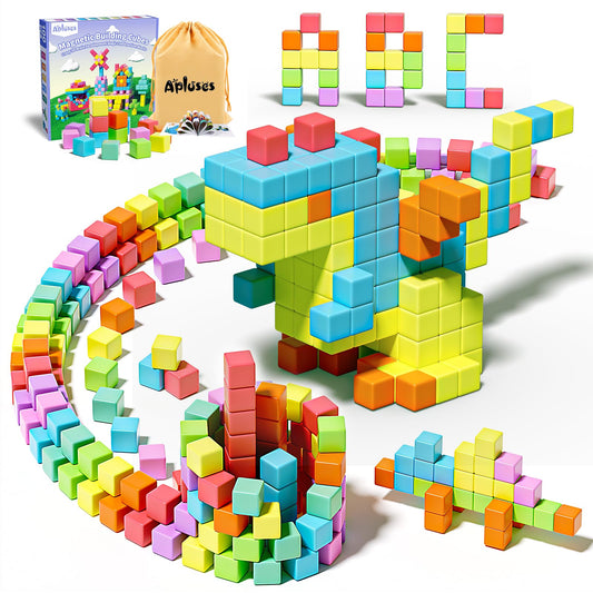 Apluses magnetic blocks 100-pcs set enables creative building and STEM exploration.