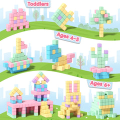 Apluses colorful blocks with storage bag help organize and portable learning