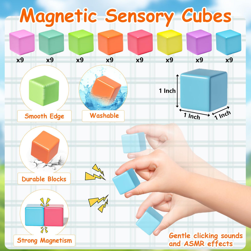 Apluses travel-friendly magnetic blocks for quiet, engaging play anywhere.