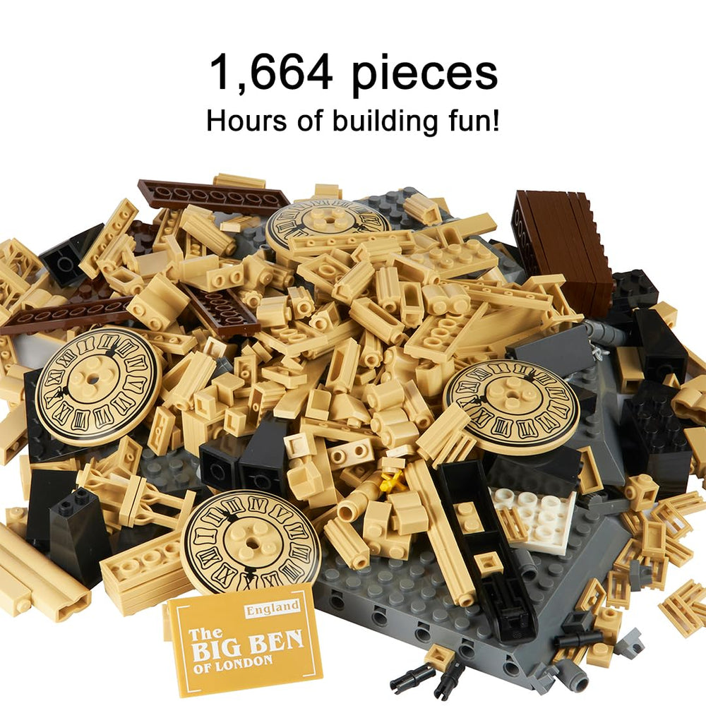Apostrophe Games Big Ben clock-face detail highlights realistic features for true landmark replication.