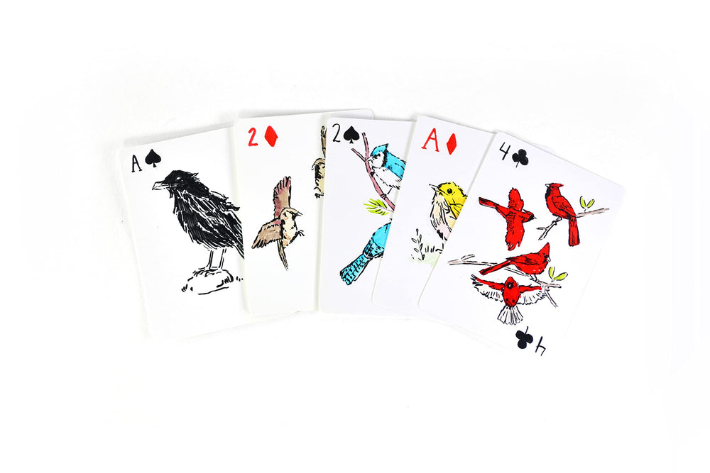Close-up of writing on a blank Apostrophe Games card for personalized rules