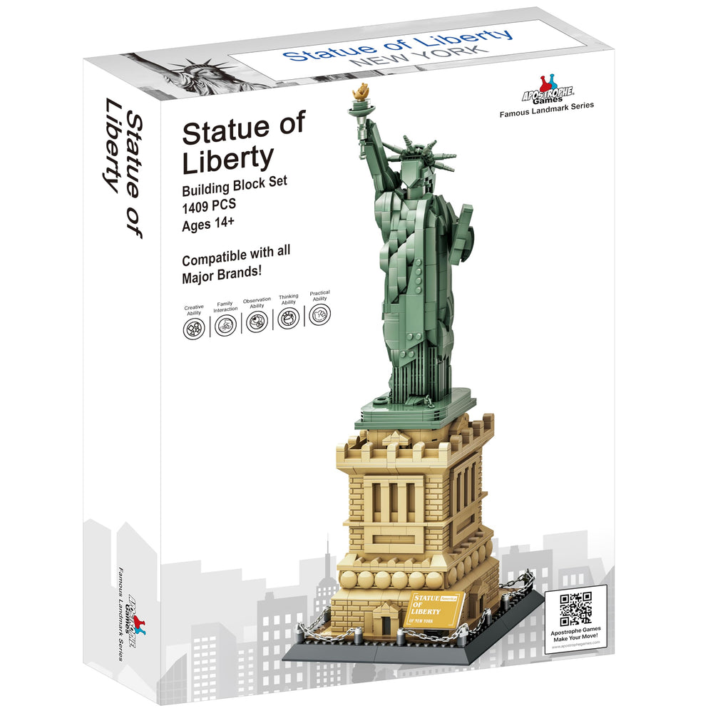 Apostrophe Games New York landmark display captures the statue with realistic detail.