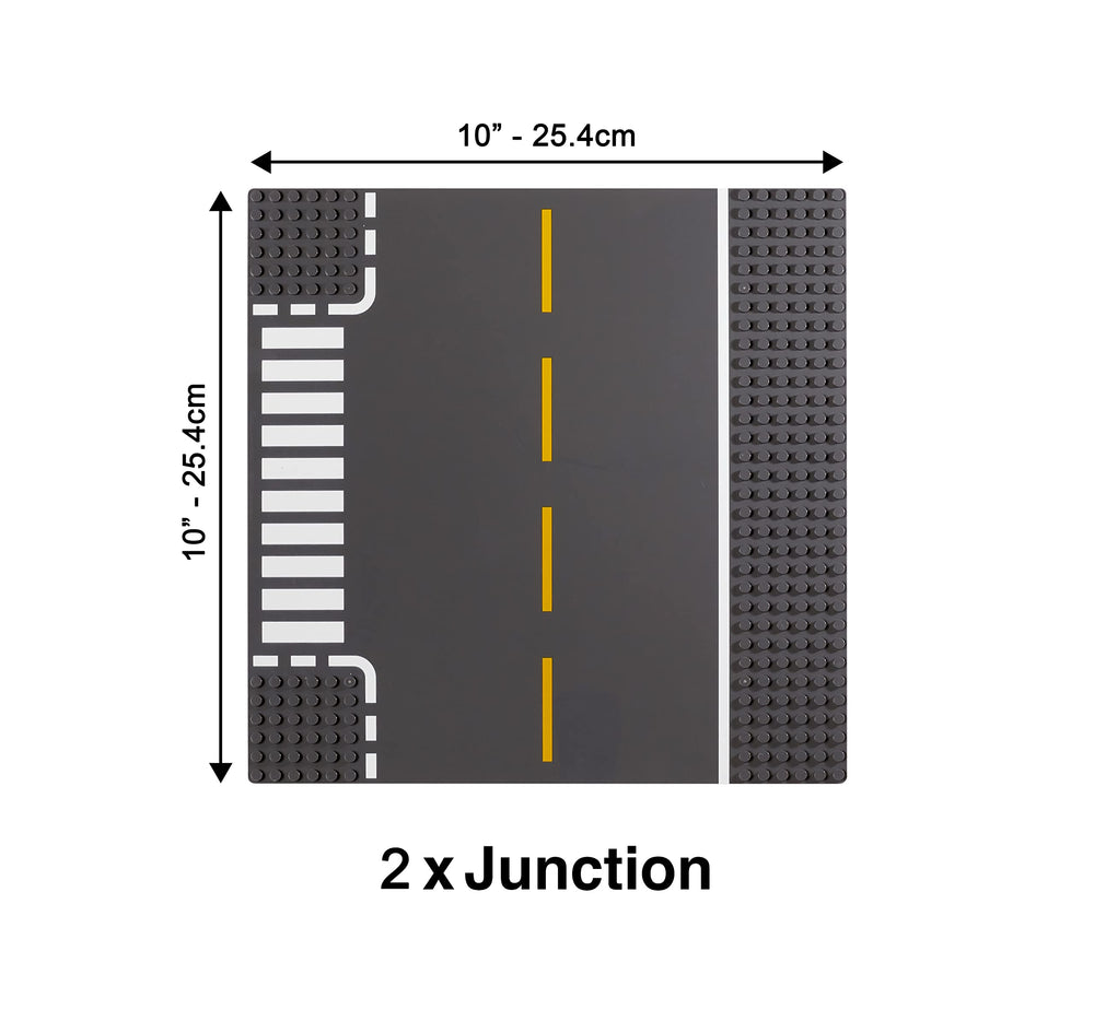 Apostrophe Games T-junction gray baseplate for branching routes.