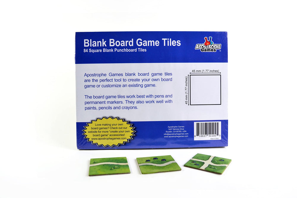 Apostrophe Games 84-pack square tiles demonstrate durable ultra-thick cardstock.