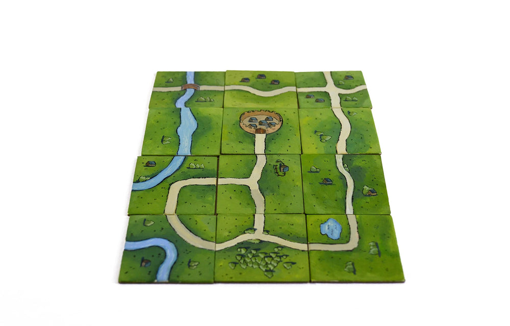 Apostrophe Games square tiles versatile for custom board designs and expansions.