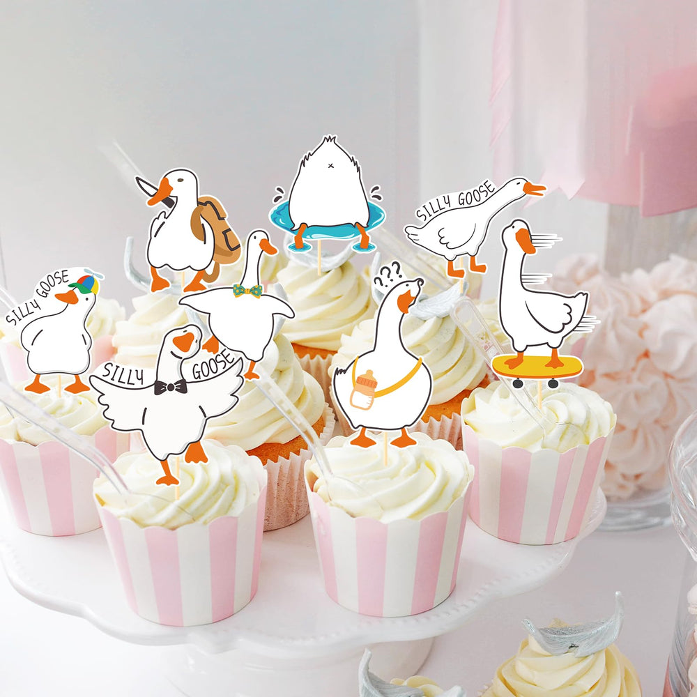 Aposwow goose cupcake topper pattern 6 adds cohesive color to dessert displays.