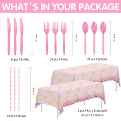 APOWBLS Fairy napkins with floral print for easy party cleanup.