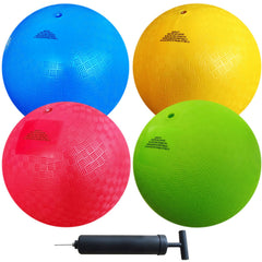 AppleRound dodgeball pack of four multicolor balls for group play and outdoor fun.