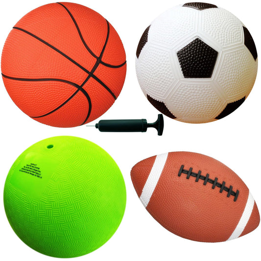 AppleRound five-inch soccer ball in bright colors for toddlers' outdoor play.