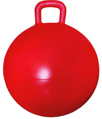 AppleRound Space Hopper Ball 22in with handle closeup showing secure grip during play