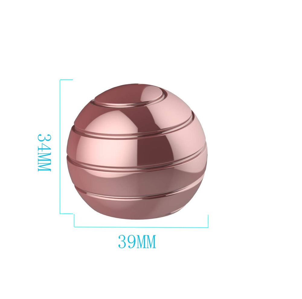 Apqdw kinetic desk toy rose gold side view highlights smooth spin