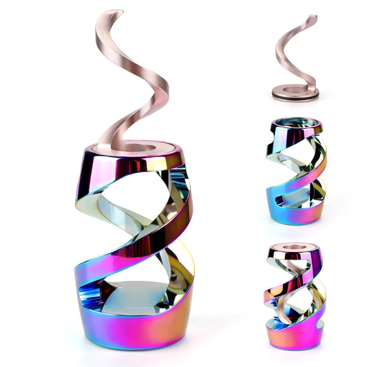 Apqdw upgraded kinetic desk toy rainbow spin enhances focus and relaxation at work.
