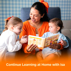 Aprende Peque Isa sound-buttons close-up shows interactive pronunciation feature.