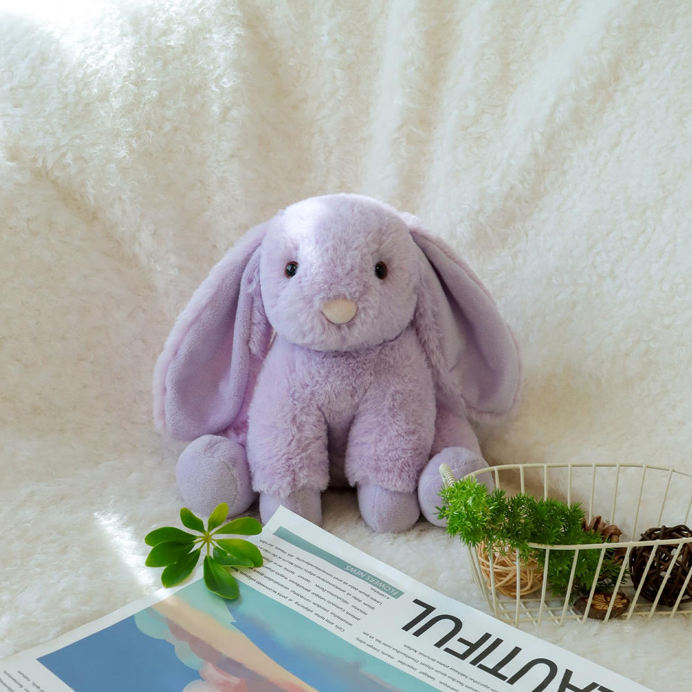 Apricot Lamb purple bunny close-up of fluffy ears and texture
