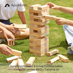 ApudArmis 32-inch tall tumble tower ready for dramatic backyard play.