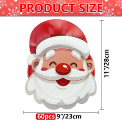 APUXXJUPA Christmas paper plates featuring Santa design for quick holiday serving