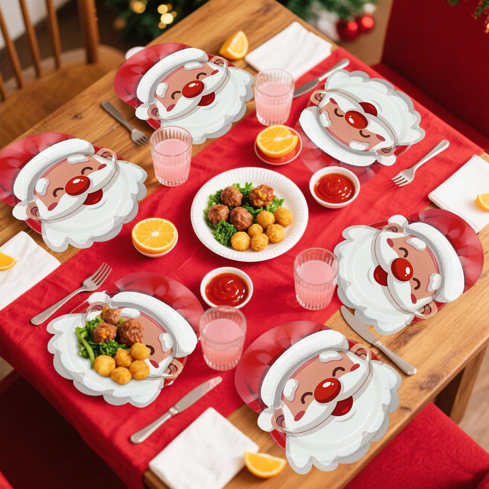 APUXXJUPA Santa plates enable easy cleanup after meals