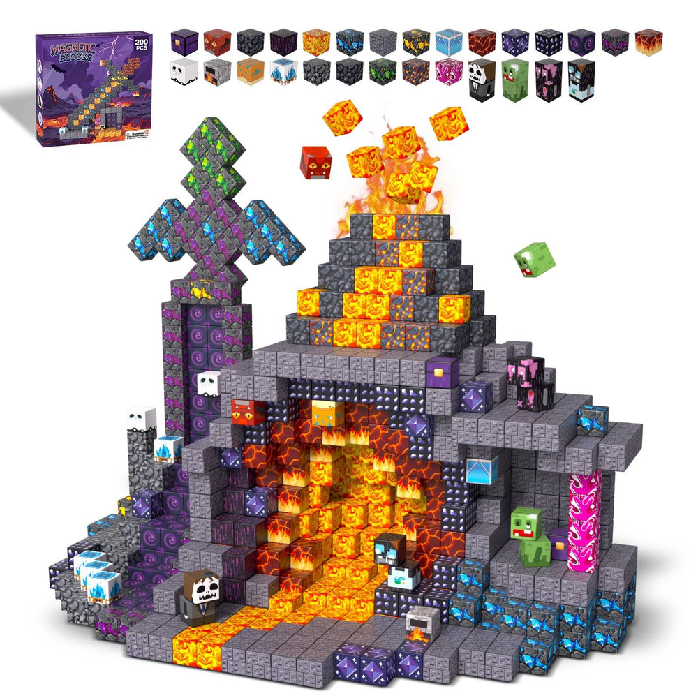 apyr aoma magnetic blocks enable volcano adventure and creative building