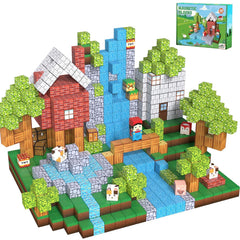 APYR AOMA magnetic blocks 150-piece set enabling open-ended creative building.