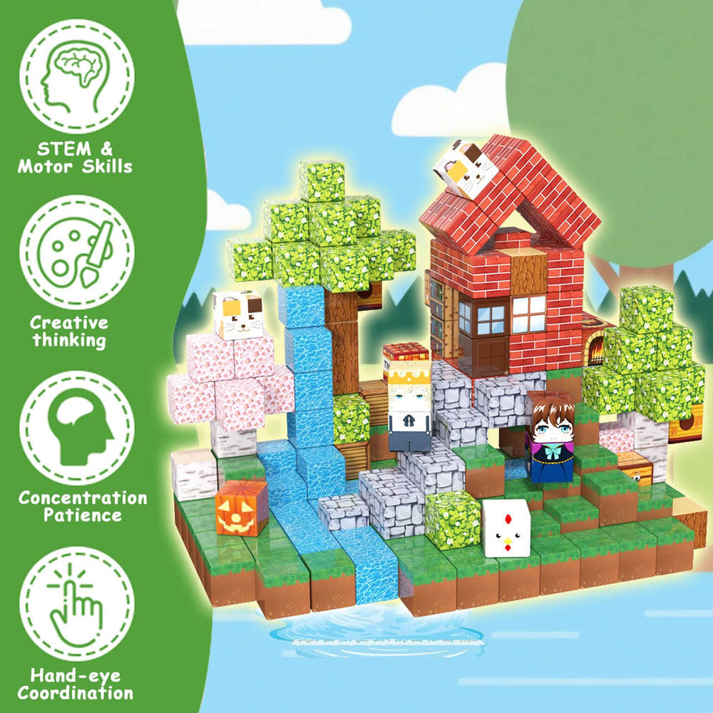 APYR AOMA sensory Montessori-inspired play promotes focused, calm building sessions.
