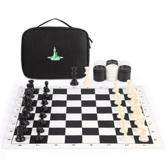APYR AOMA travel chess set on a 20-inch silicone board ready for play.