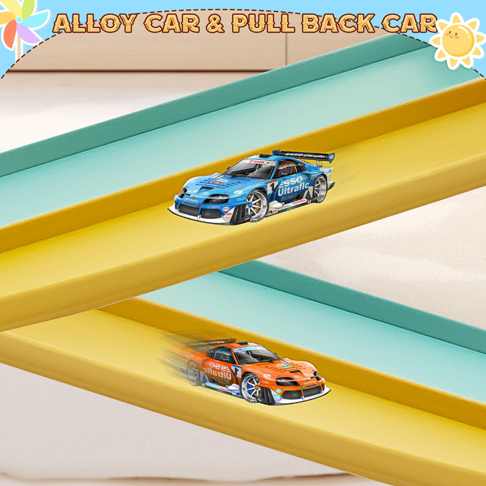 AQFR track compatible with diecast cars and marbles.