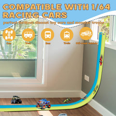 AQFR Flex Tracks compatible with diecast 1/64 cars for diverse racing