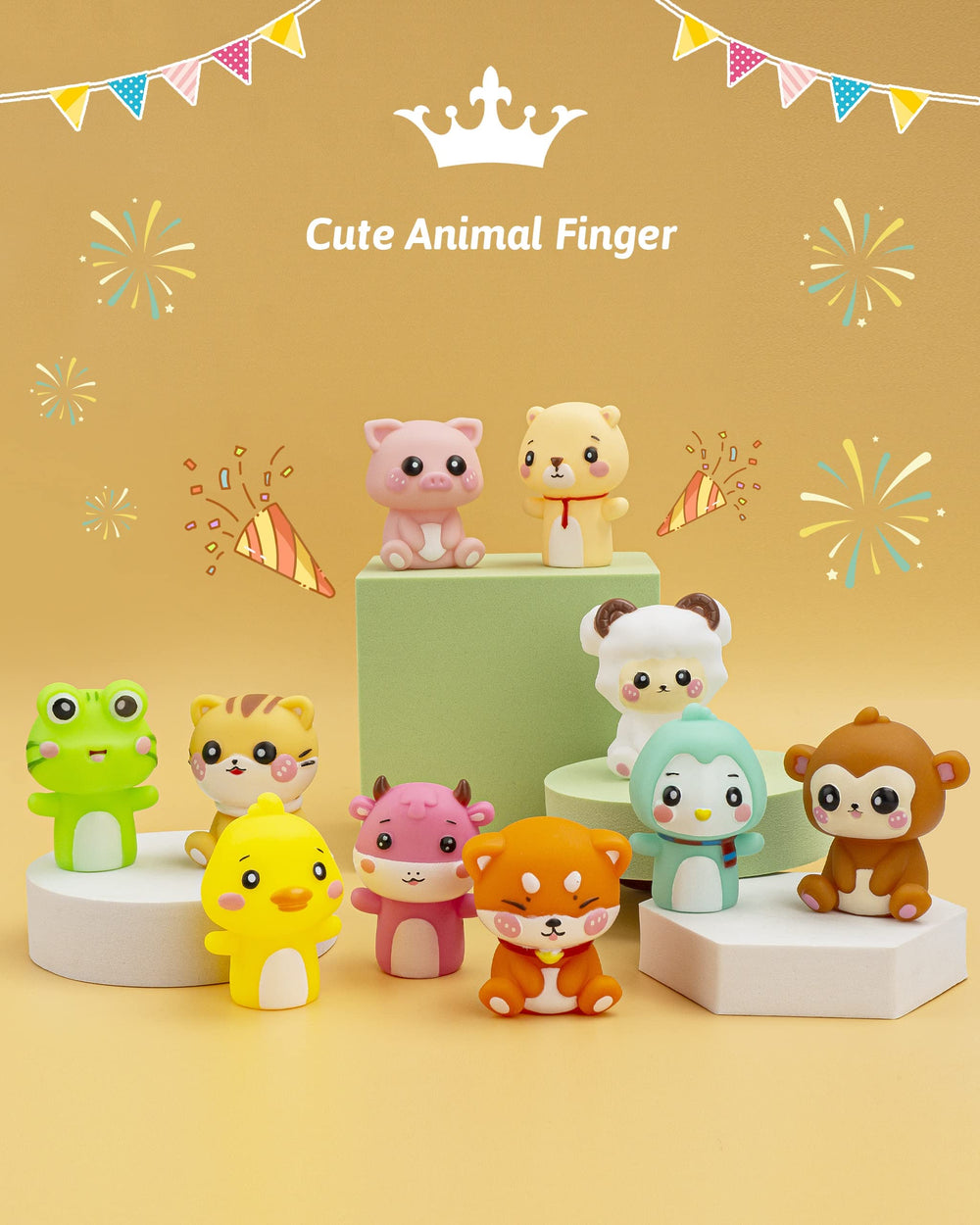 AQKILO eco-friendly PVC puppets are non-toxic and kid-friendly for safe play.