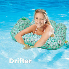 Aqua LEISURE Aqua Mosaic 3-in-1 chair position on water offers steady seating.