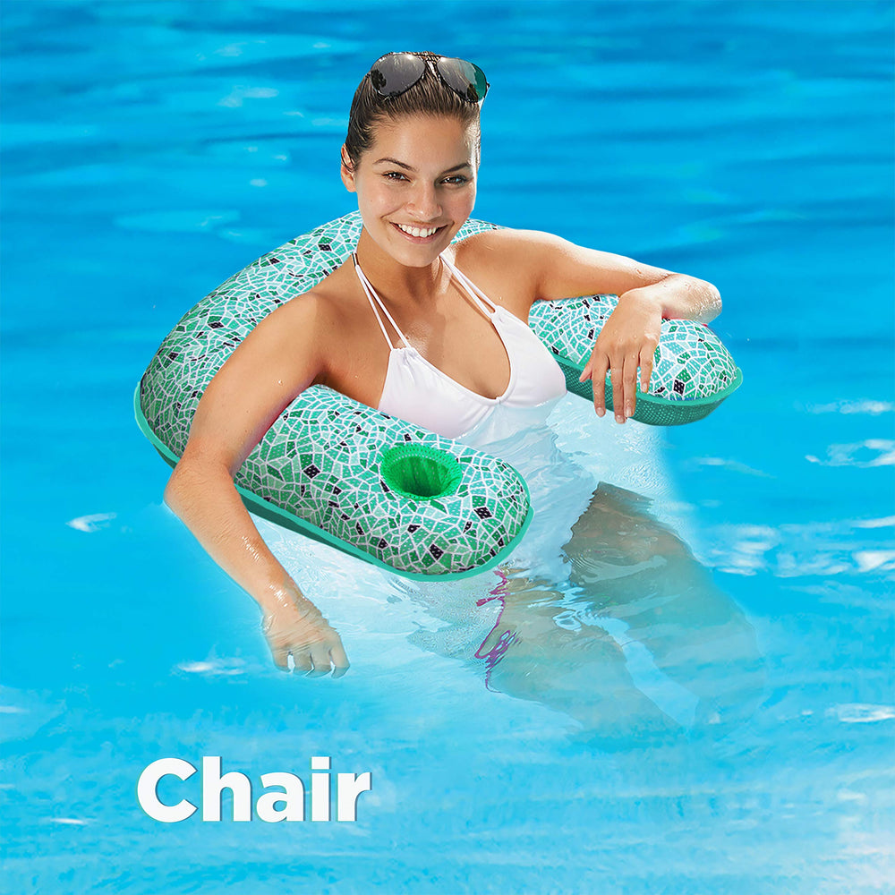 Aqua LEISURE Aqua Mosaic pack-n-go inflatable system for effortless transport.