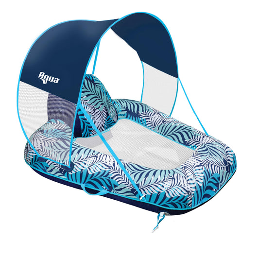 Aqua Leisure zero gravity pool chair Blue Fern for lounging.