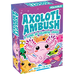 AQUARIUS Axolotl Ambush front cover showing colorful axolotls for family game night