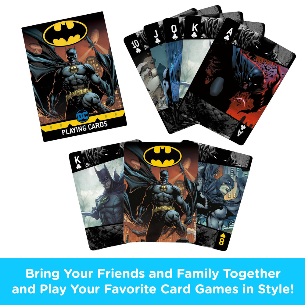 Aquarius Batman playing cards pack back features classic symbols for display and collectability.