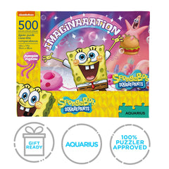 Aquarius Bikini Bottom themed puzzle artwork inspires imaginative playtime.