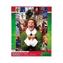 AQUARIUS Elf Collage Puzzle box art showing the 1000-piece setup for puzzling enthusiasts