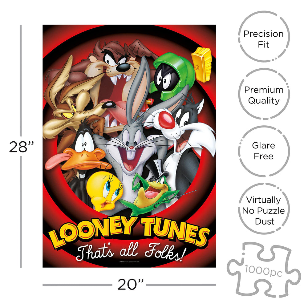 AQUARIUS Looney Tunes puzzle with glare-free cut for clear viewing