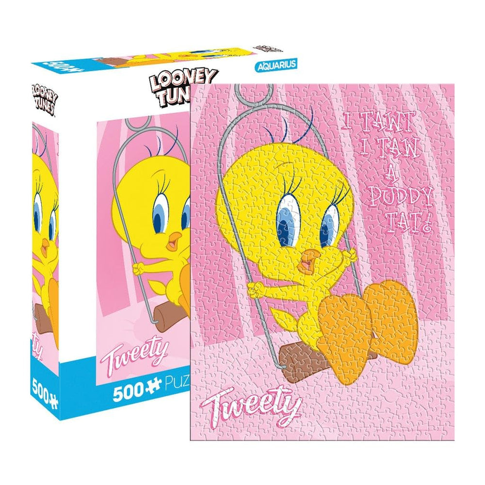Aquarius Looney Tunes Tweety puzzle front artwork, ideal for family puzzling.